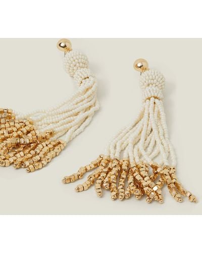 Accessorize Women's Gold Tassel Drop Earrings - Metallic