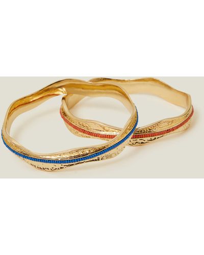 Accessorize 2-pack Seed Bead Bangles - Metallic