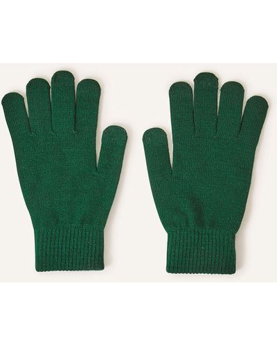 Accessorize Super Stretch Touch Gloves Green