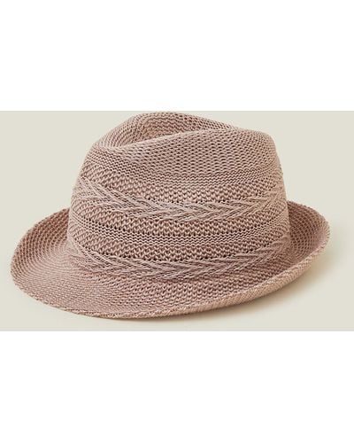 Accessorize Women's Red Packable Trilby - Natural