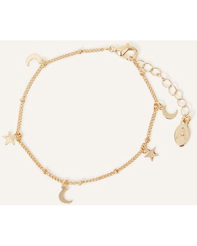 Accessorize Women's Stars And Moon Bracelet Gold - Natural