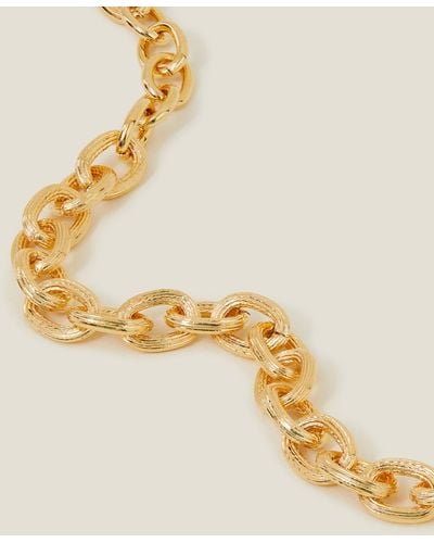 Accessorize Women's 14ct Gold-plated Chunky Curb Chain Bracelet - Metallic