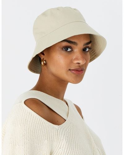 Accessorize Women's Beige Must-have Cotton Bucket Hat In Eco-friendly - White