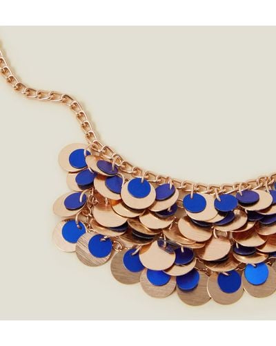 Accessorize Women's Gold Mermaid Necklace - Blue