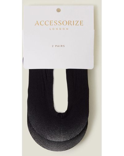Accessorize 2-pack Footsie Socks Black - White