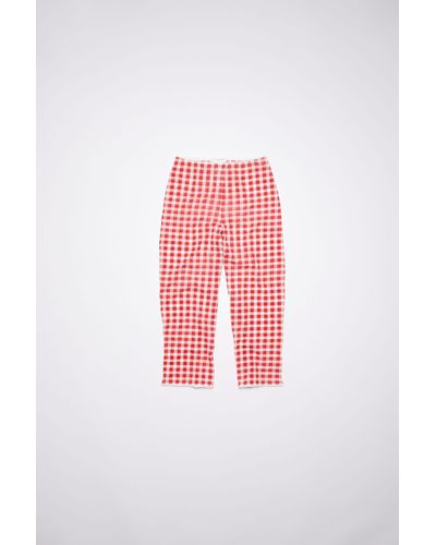 Acne Studios Gingham Tights - Red