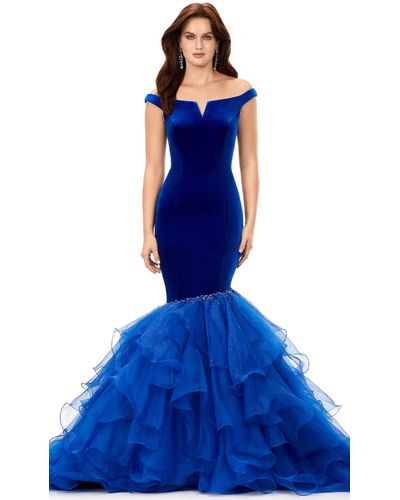 Blue Velvet Mermaid Dresses for Women - Up to 79% off | Lyst