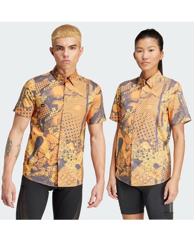 adidas Trackstand Stencilled Art Cycling Shirt (Gender Neutral) - Natur