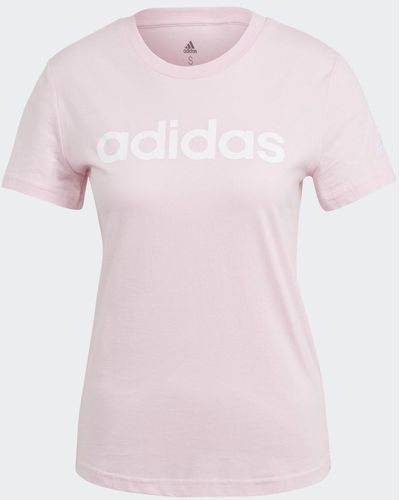adidas T-shirt LOUNGEWEAR Essentials Slim Logo - Rose