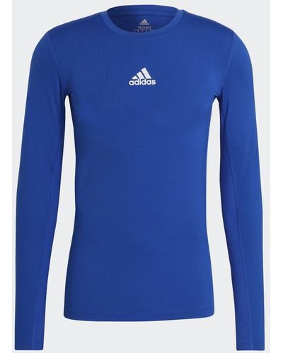 adidas T-shirt Compression Long Sleeve - Bleu