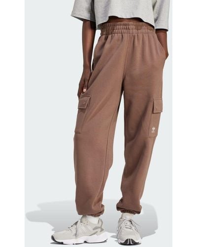 adidas Pantaloni Essentials Fleece Cargo Jogger - Marrone