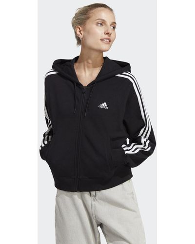 adidas Essentials 3-stripes Bomber Full-zip - Schwarz