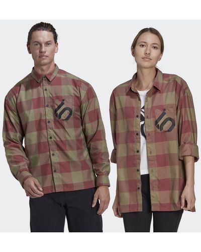 adidas Camisa Five Ten Brand of the Brave Flannel (Género neutro) - Marrón