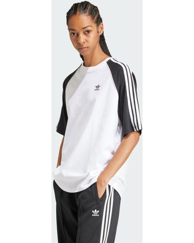 adidas Colorblock Oversized Long-sleeve Top - White