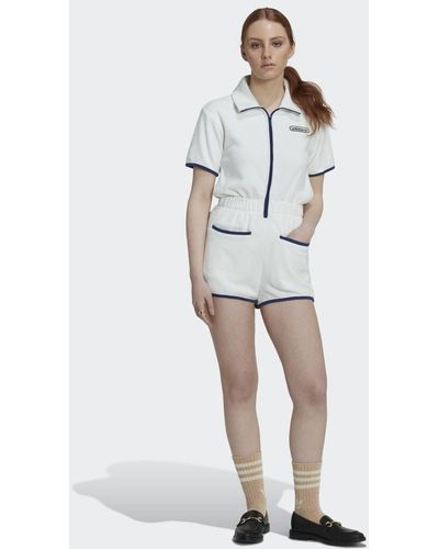 adidas Towel-Terry Short Romper - Bianco