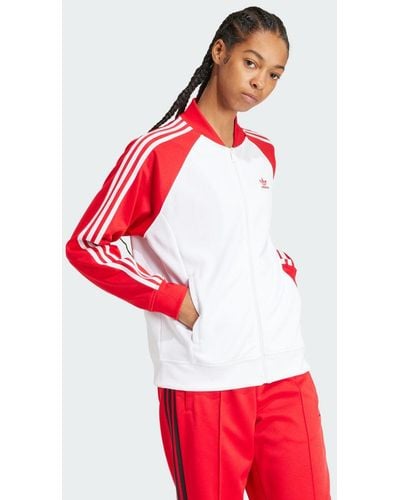 Veste adidas top sst rouge