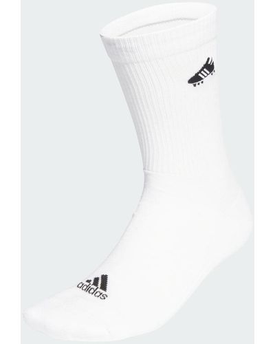 adidas Chaussettes à motif chaussure de football brodé - Blanc