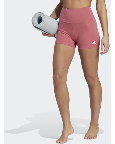 adidas Yoga Essentials High-Waisted kurze Leggings - Pink