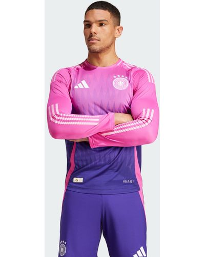 adidas Germany 24 Long Sleeve Away Authentic Jersey - Purple