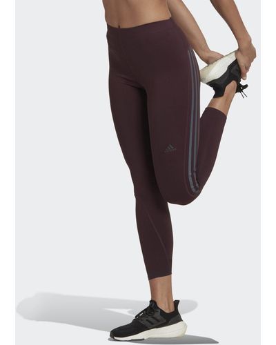 Legging adidas top 3 stripes rouge