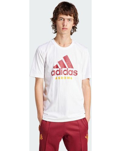 adidas T-shirt DNA Graphic AS Roma - Bianco