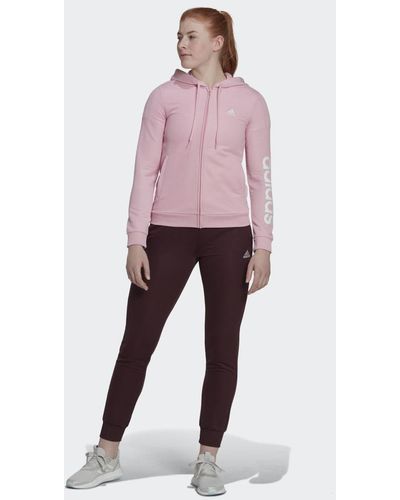 adidas Essentials Logo French Terry Trainingsanzug - Pink