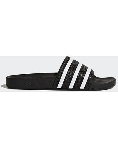 adidas Originals Adilette Three-stripe Slides - Black
