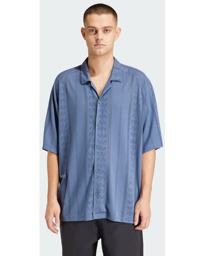 adidas Fashion Mesh Short Sleeve Shirt - Blu