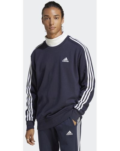 adidas Essentials French Terry 3-stripes Sweatshirt - Blauw