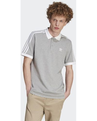 adidas T-Shirt ADICOLOR CLASSICS 3-STREIFEN POLOSHIRT - Grau