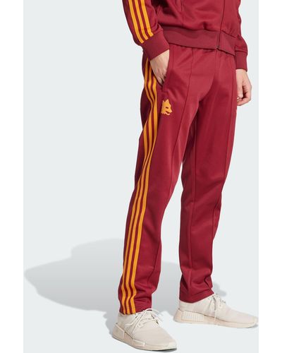 adidas As Roma Beckenbauer Tracksuit Bottoms - Red