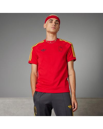adidas T-shirt Belgique Adicolor 3 bandes - Rouge