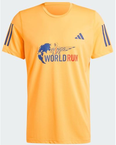 adidas Wings for Life World Run Participant T-shirt - Giallo