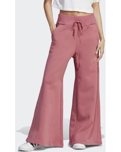 adidas Pantaloni Lounge Fleece Wide - Rosa
