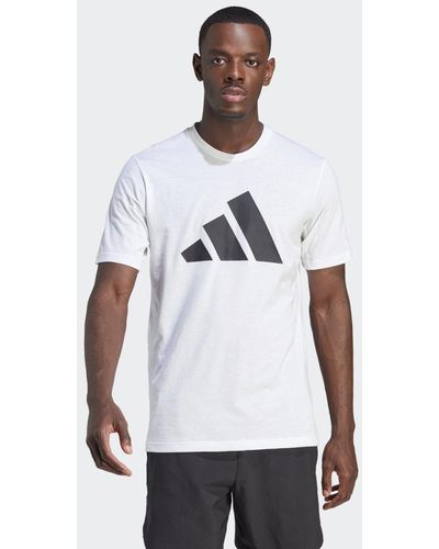 adidas Train Essentials Feelready Logo Training T-Shirt - Weiß