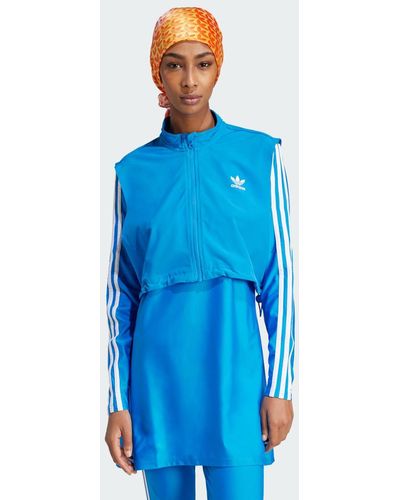 adidas Adicolor Full-Coverwear Schwimmoberteil - Blau