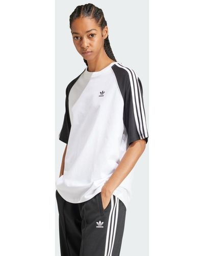adidas Colorblock Oversized Long-sleeve Top - Wit