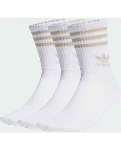 adidas Mid Cut Crew Socks 3 Pairs - White
