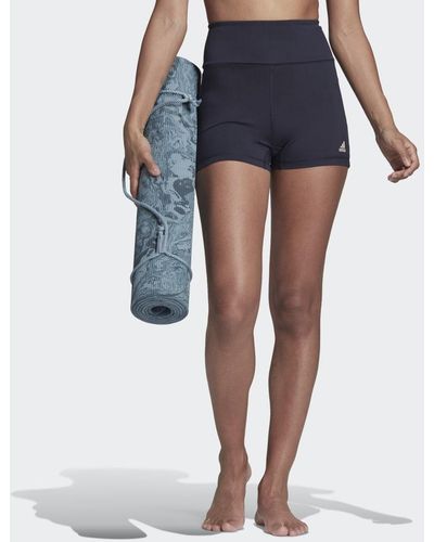 adidas Yoga Essentials High-Waisted kurze Leggings - Blau