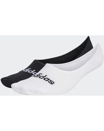 adidas Thin Linear Ballerina Socken, 2 Paar - Weiß