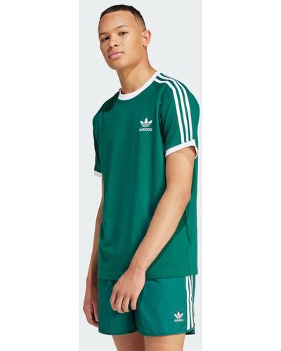 adidas Originals Collegiate Green Adicolor Classics 3 Bandas Camiseta - Verde