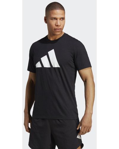 adidas Train Essentials Feelready Logo Training T-shirts - Zwart