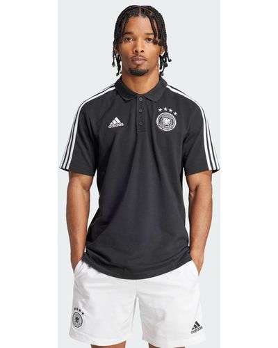 adidas DFB DNA 3-Streifen Poloshirt - Schwarz