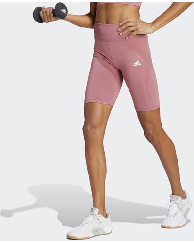 adidas Training Seamless Short Leggings - Red