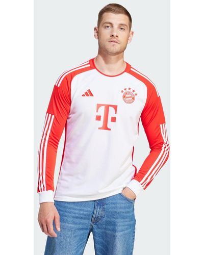 adidas Maglia Home 23/24 Long Sleeve FC Bayern München - Rosso