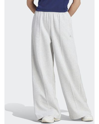 adidas Pantalón Premium Essentials Wide-leg Pintuck - Gris