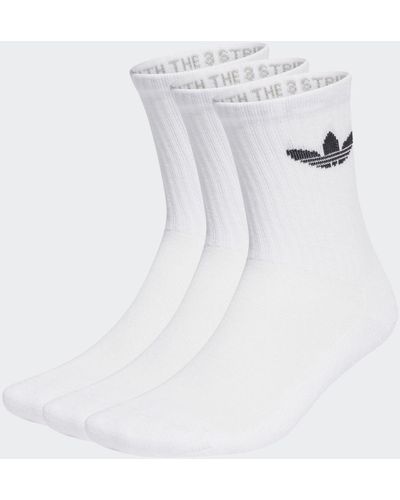 adidas Solid Crew 3 Pack - Bianco