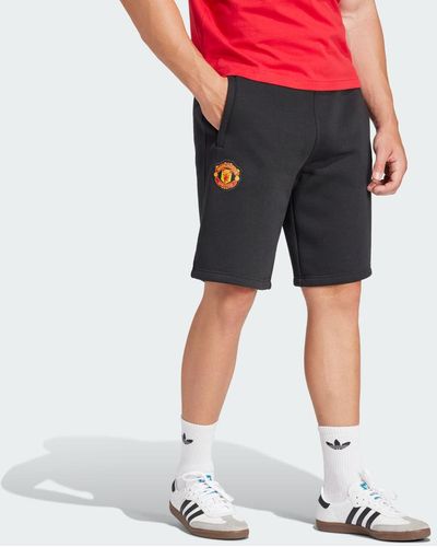 adidas Pantalón corto Manchester United Essentials Trefoil - Negro