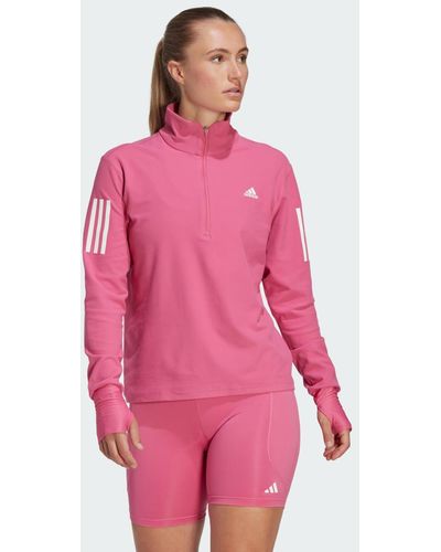adidas Own the Run 1/2 Zip Running Oberteil - Pink
