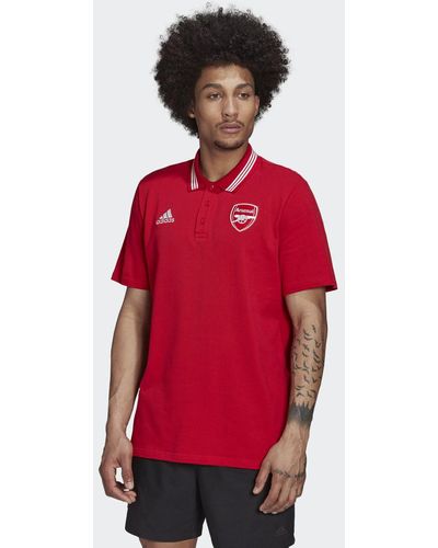 adidas FC Arsenal 3-Streifen Poloshirt - Rot